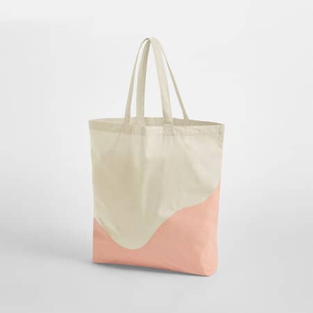 Westford Mill Organic Cotton Wave Print Maxi Bag Natural|Peach