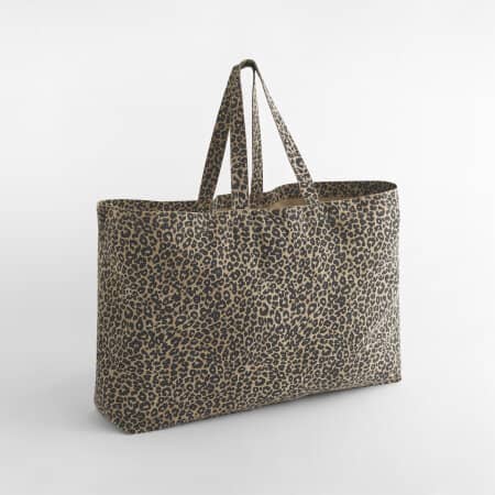 Westford Mill Leopard Print Canvas Oversized Tote Bag 