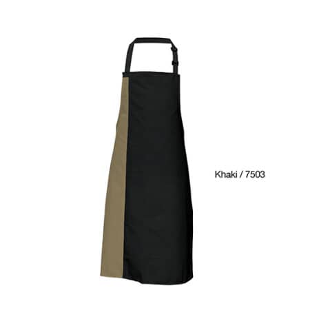 Link Kitchen Wear Duo Apron Black|Khaki (ca. Pantone 7503)