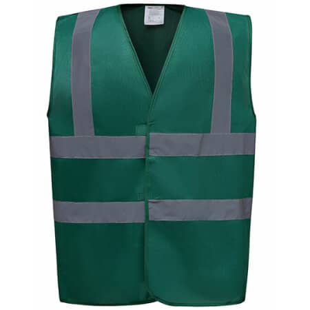 YOKO High Visibility 2 Bands & Braces Waistcoat Paramedic Green