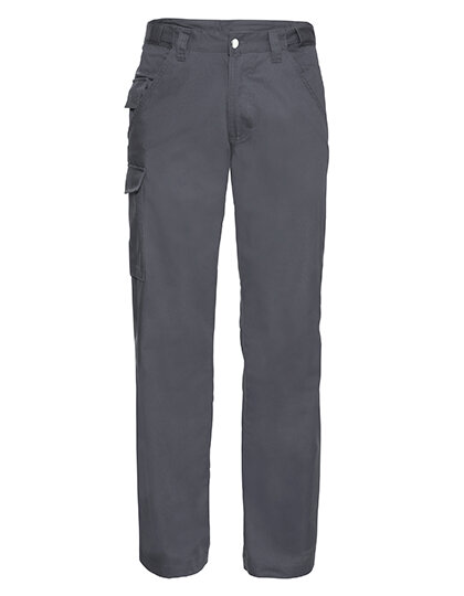Hosen in Convoy Grey (Solid): Workwear-Hose aus Polyester-/Baumwoll-Twill Z001 von Russell