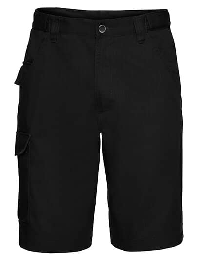 Hosen in Black: Workwear-Shorts aus Polyester-/Baumwoll-Twill Z002 von Russell