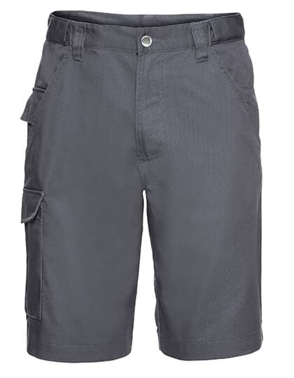 Hosen in Convoy Grey (Solid): Workwear-Shorts aus Polyester-/Baumwoll-Twill Z002 von Russell