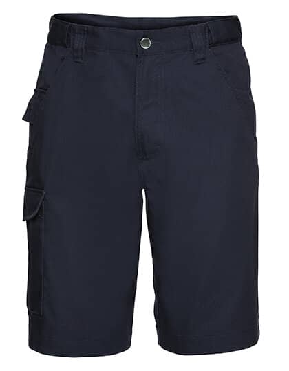 Hosen in French Navy: Workwear-Shorts aus Polyester-/Baumwoll-Twill Z002 von Russell