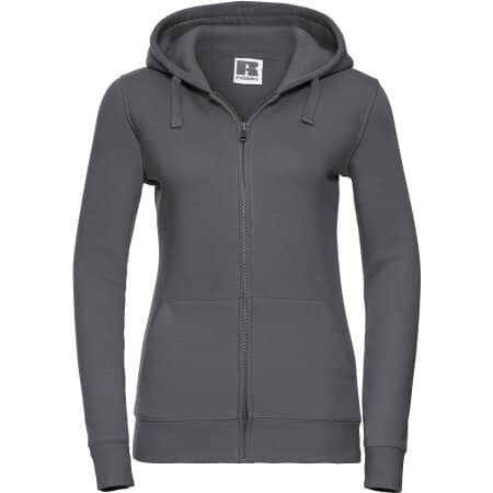 Russell Ladies` Authentic Zipped Hood Convoy Grey (Solid)