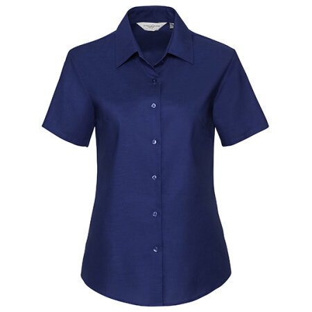 Russell Ladies` Short Sleeve Oxford Shirt Bright Royal